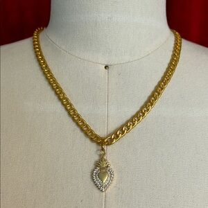 Handmade Gold Heart Pendant Necklace